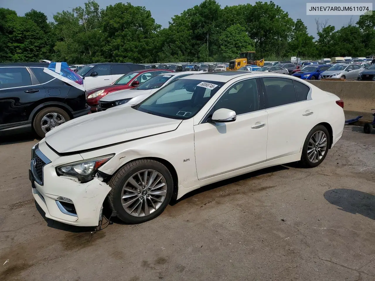 2018 Infiniti Q50 3.0T Luxe VIN: JN1EV7AR0JM611074 Lot: 60068746