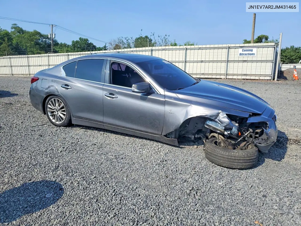 2018 Infiniti Q50 3.0T Luxe VIN: JN1EV7AR2JM431465 Lot: 60305826