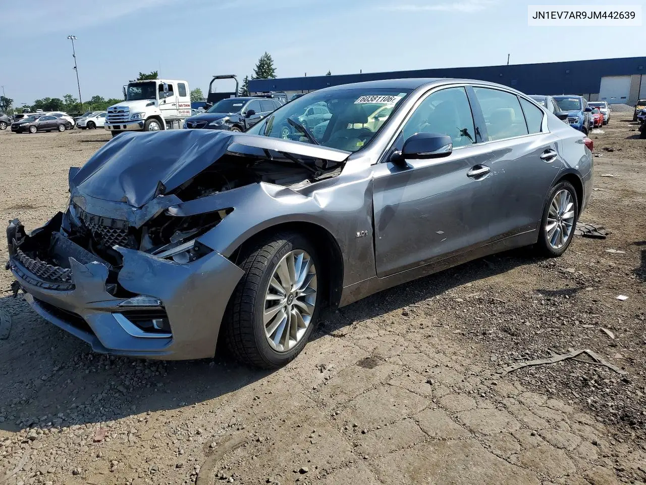 2018 Infiniti Q50 3.0T Luxe VIN: JN1EV7AR9JM442639 Lot: 60381106