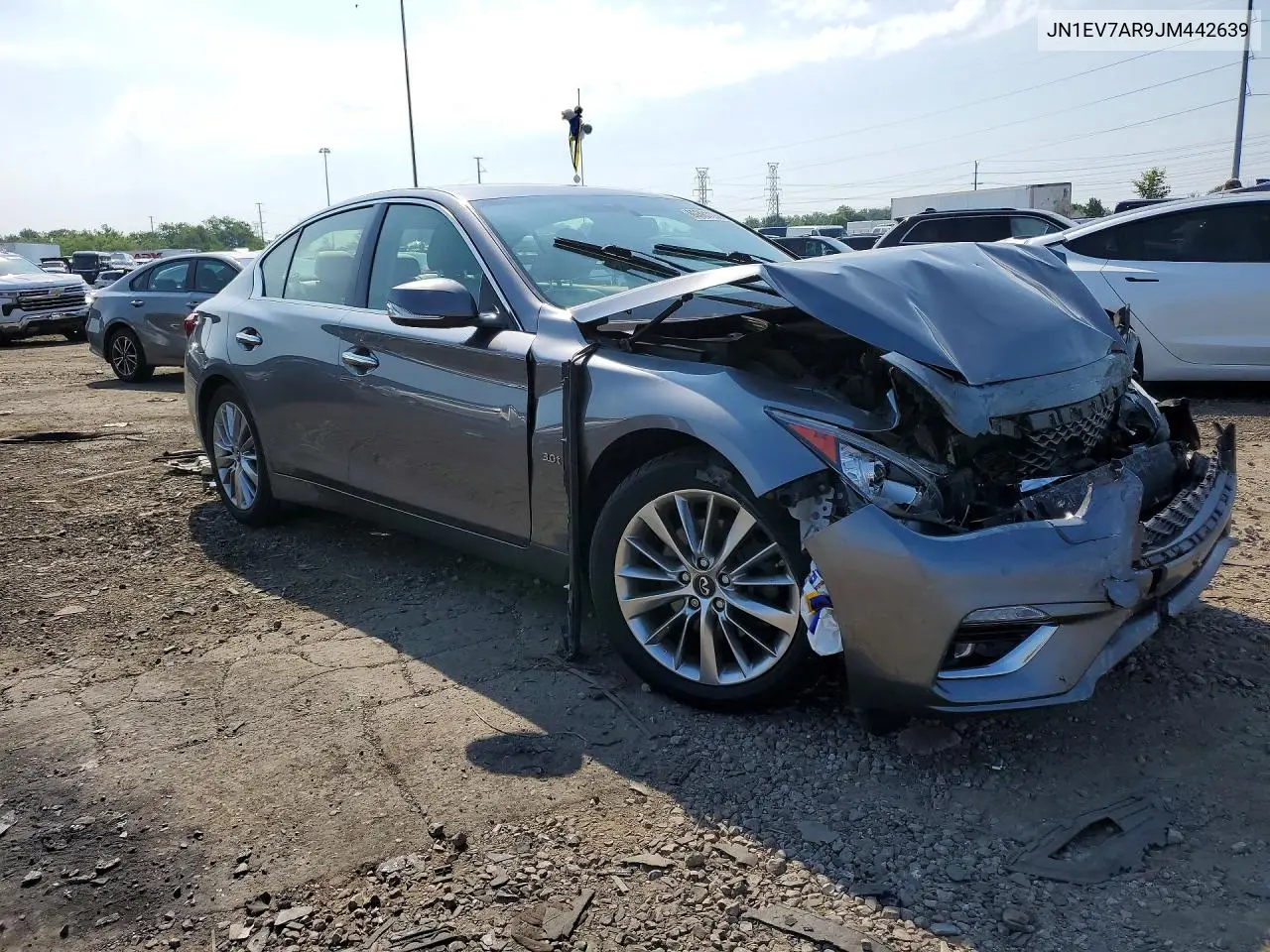 2018 Infiniti Q50 3.0T Luxe VIN: JN1EV7AR9JM442639 Lot: 60381106