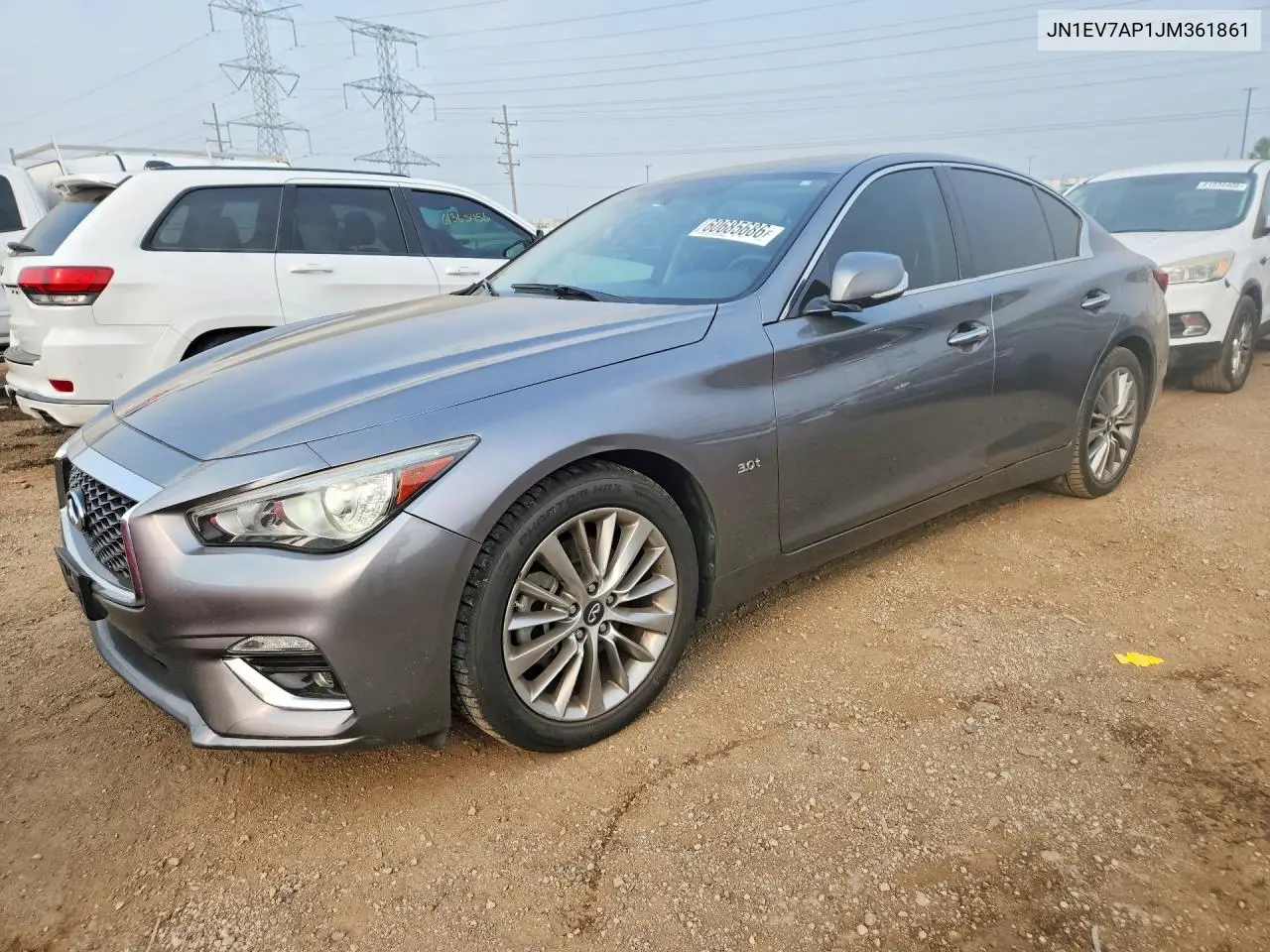 2018 Infiniti Q50 3.0T Luxe VIN: JN1EV7AP1JM361861 Lot: 60685686