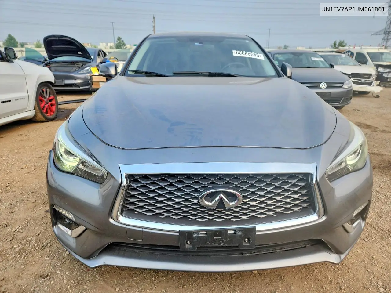 2018 Infiniti Q50 3.0T Luxe VIN: JN1EV7AP1JM361861 Lot: 60685686