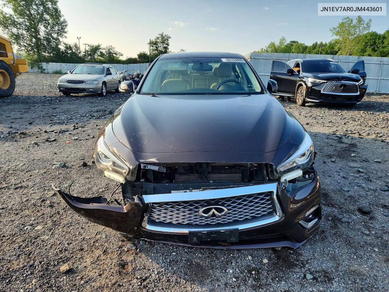 2018 Infiniti Q50 3.0T Luxe VIN: JN1EV7AR0JM443601 Lot: 60783886