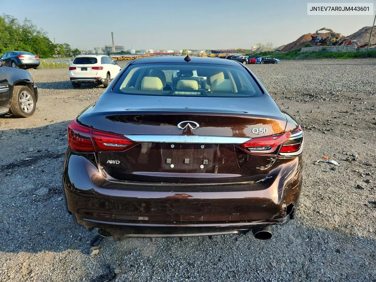 2018 Infiniti Q50 3.0T Luxe VIN: JN1EV7AR0JM443601 Lot: 60783886