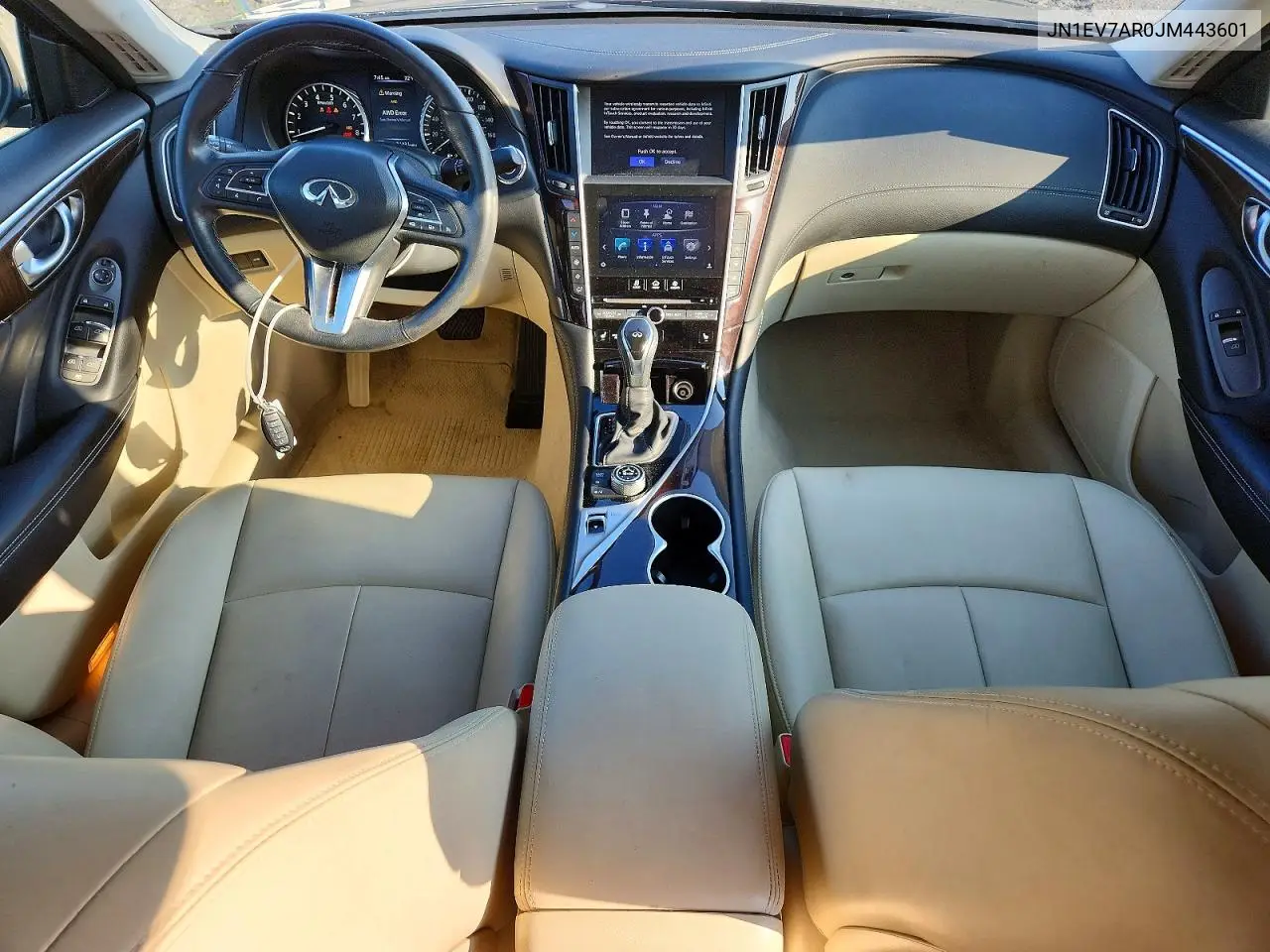 2018 Infiniti Q50 3.0T Luxe VIN: JN1EV7AR0JM443601 Lot: 60783886
