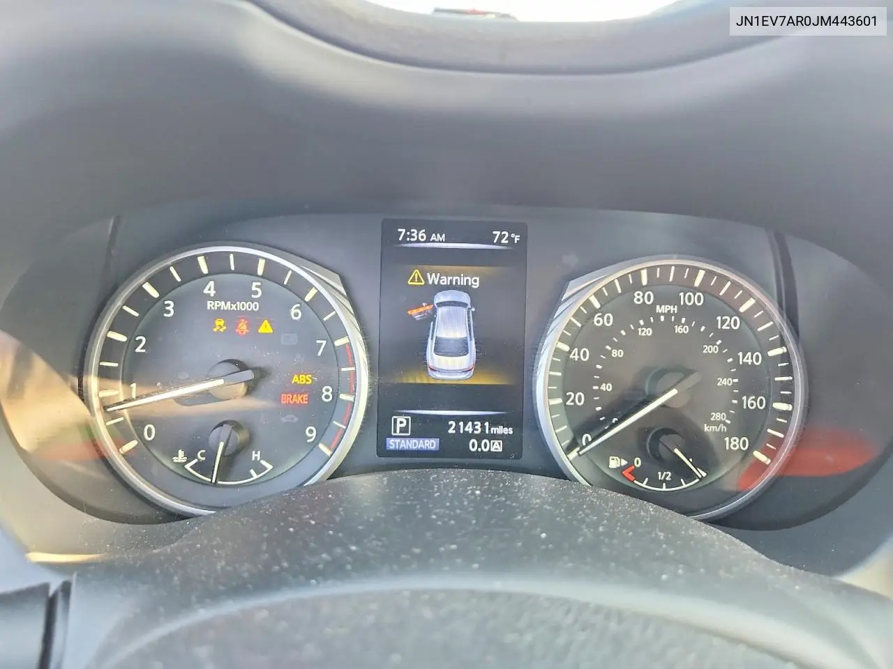 2018 Infiniti Q50 3.0T Luxe VIN: JN1EV7AR0JM443601 Lot: 60783886
