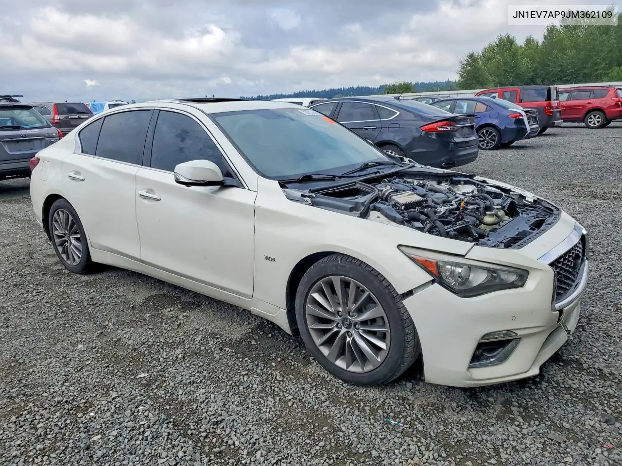 2018 Infiniti Q50 3.0T Luxe VIN: JN1EV7AP9JM362109 Lot: 60835256