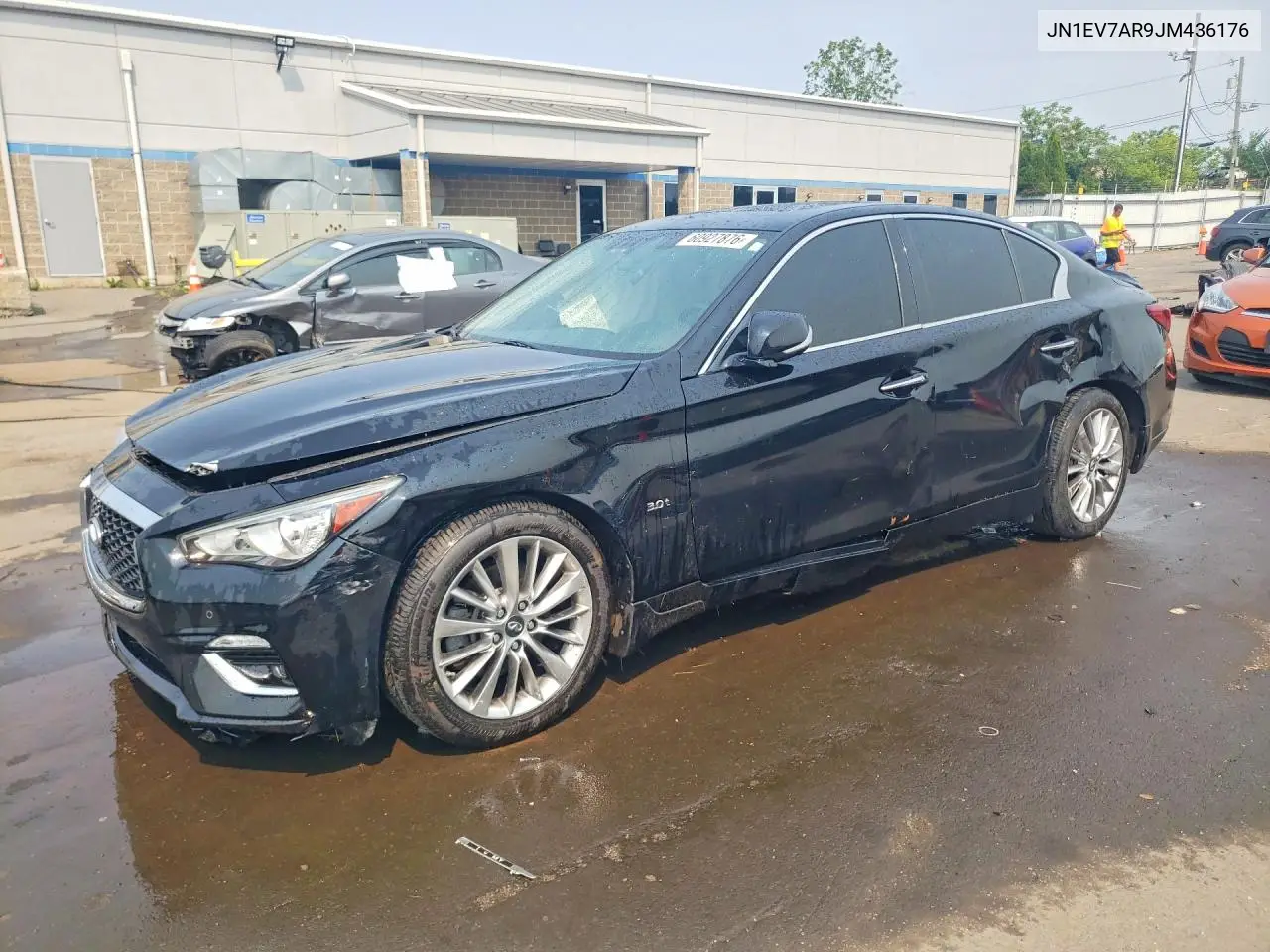 2018 Infiniti Q50 3.0T Luxe VIN: JN1EV7AR9JM436176 Lot: 60927876
