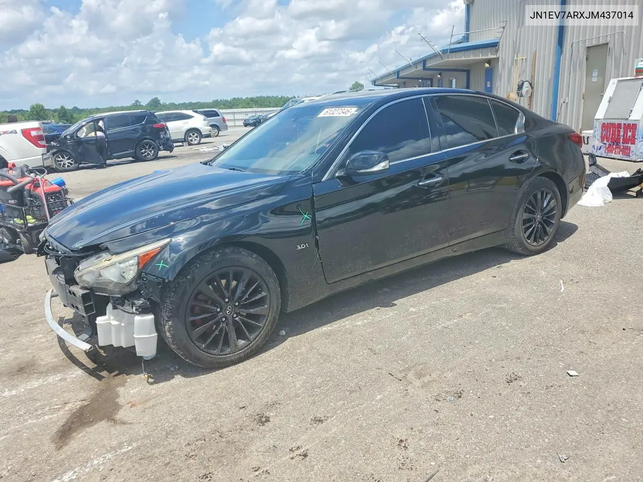 2018 Infiniti Q50 3.0T Luxe VIN: JN1EV7ARXJM437014 Lot: 61327346