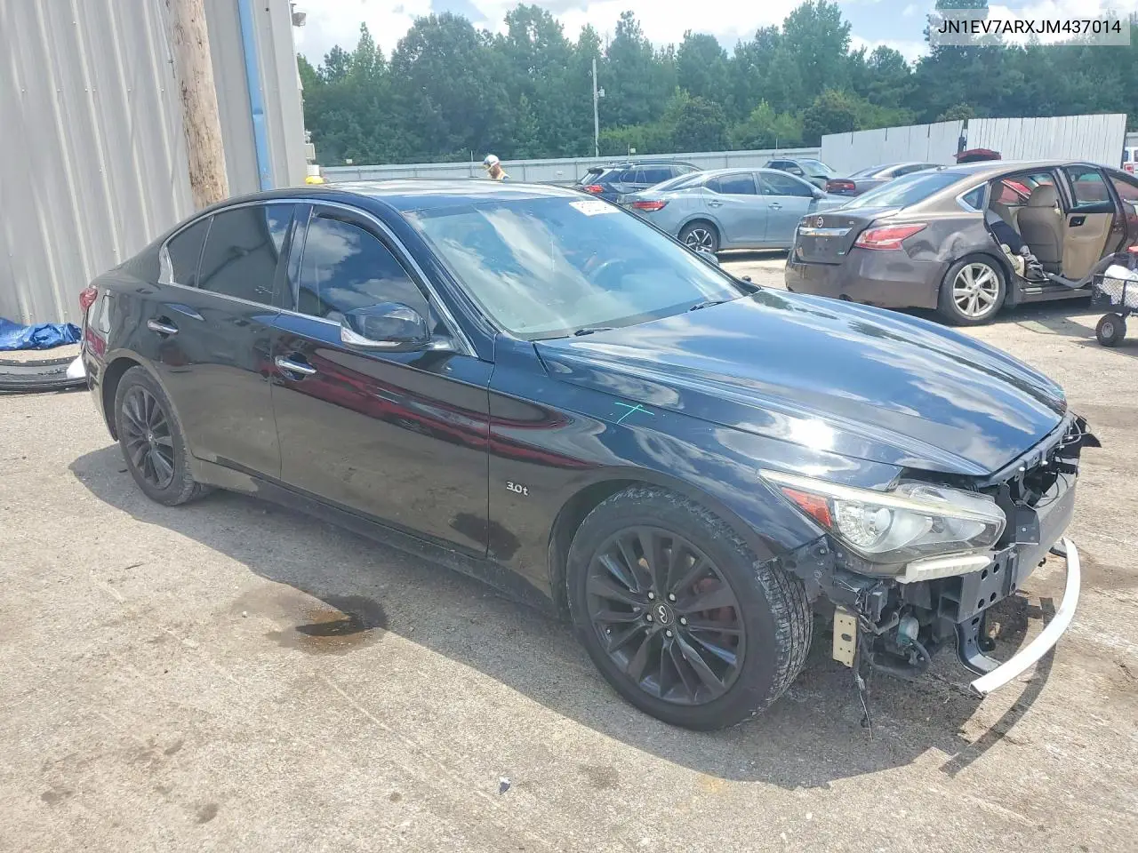 2018 Infiniti Q50 3.0T Luxe VIN: JN1EV7ARXJM437014 Lot: 61327346