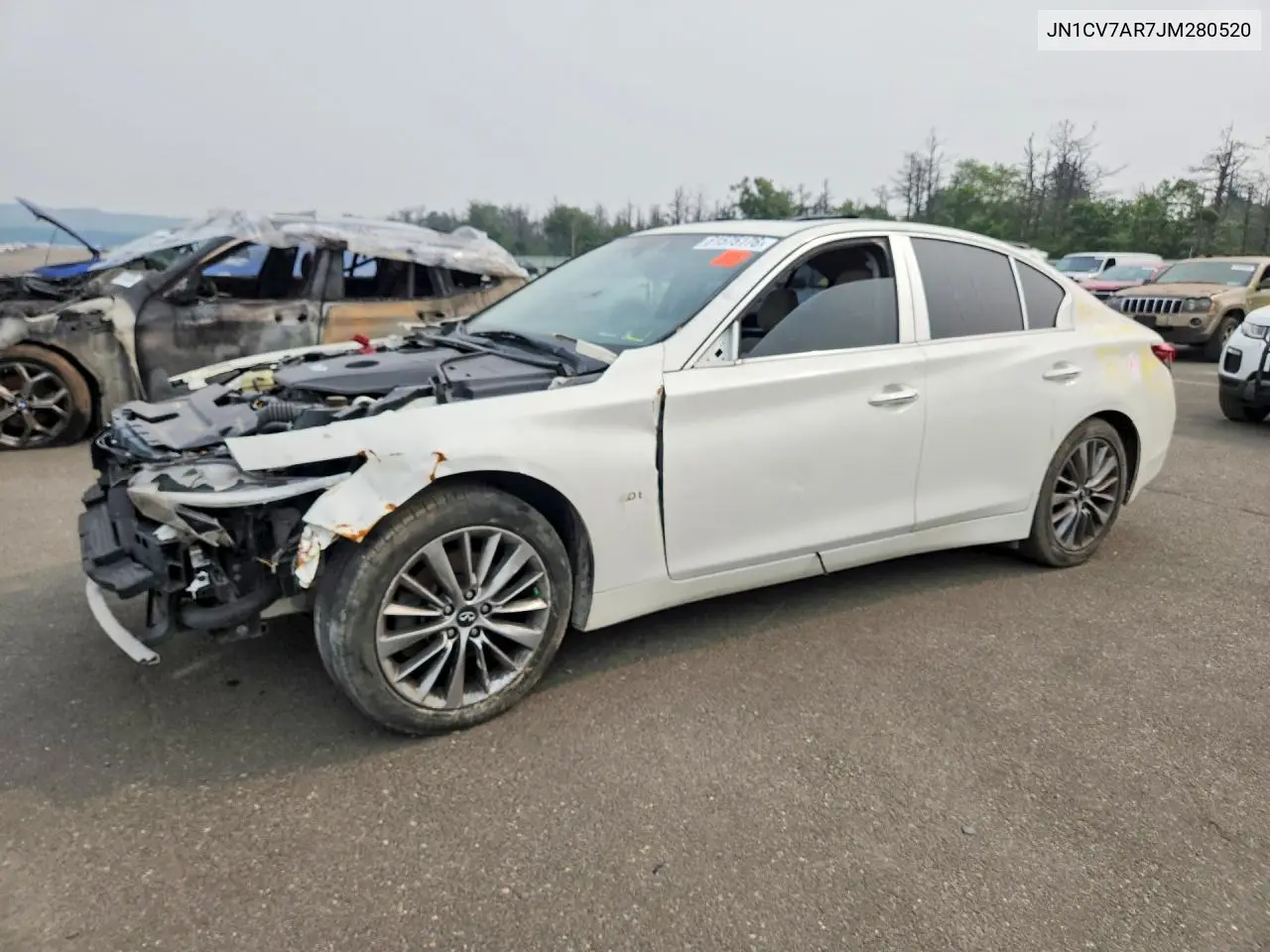 2018 Infiniti Q50 2.0T Luxe VIN: JN1CV7AR7JM280520 Lot: 61575176