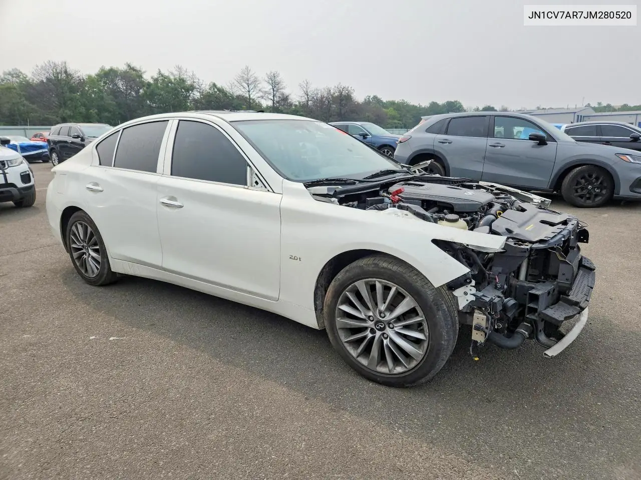 2018 Infiniti Q50 2.0T Luxe VIN: JN1CV7AR7JM280520 Lot: 61575176