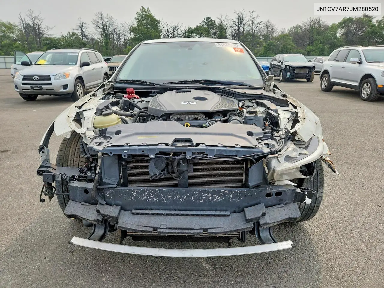 2018 Infiniti Q50 2.0T Luxe VIN: JN1CV7AR7JM280520 Lot: 61575176
