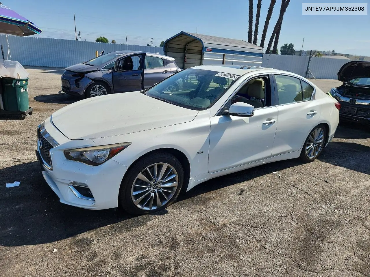 2018 Infiniti Q50 3.0T Luxe VIN: JN1EV7AP9JM352308 Lot: 61606996