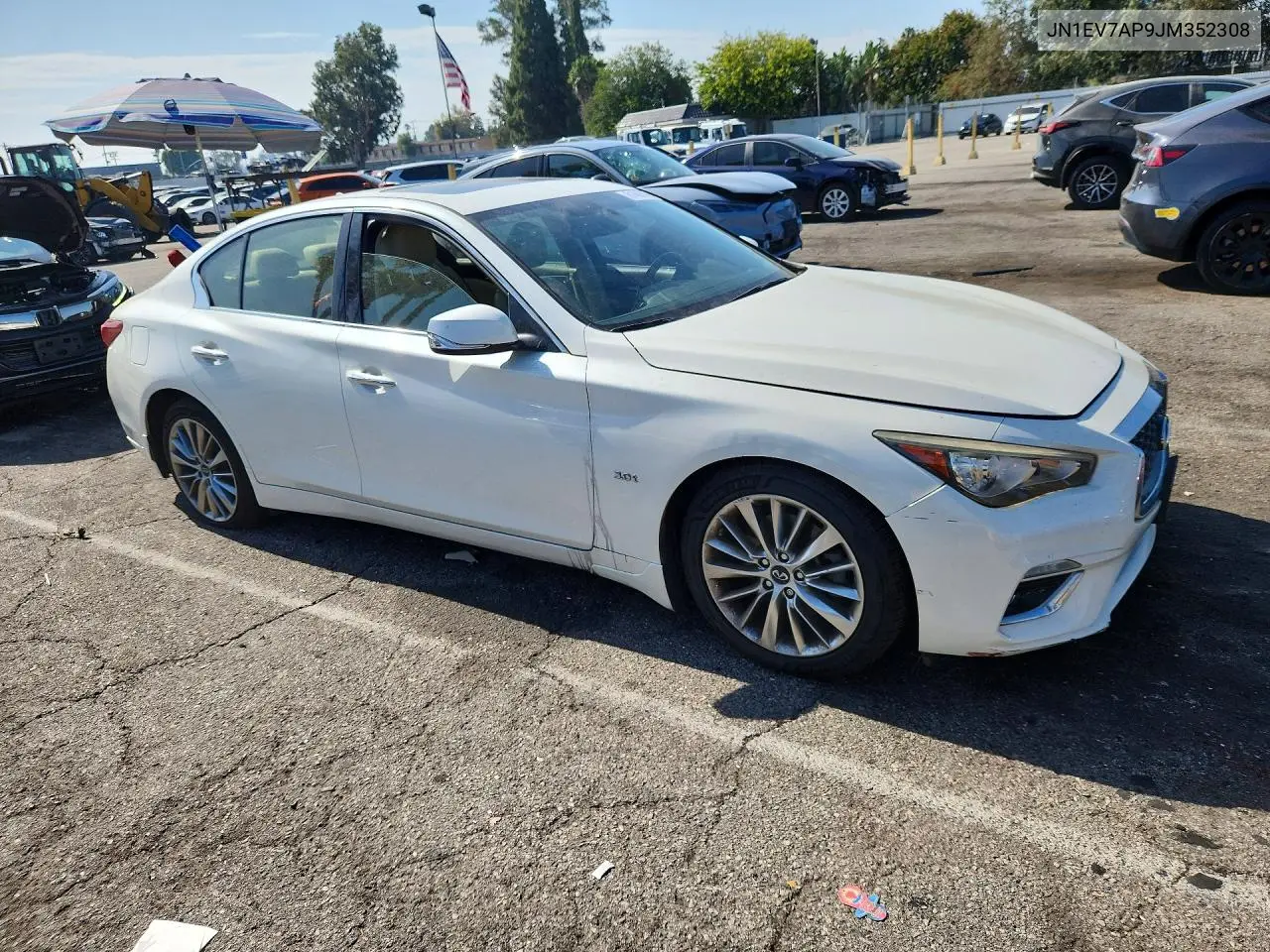 2018 Infiniti Q50 3.0T Luxe VIN: JN1EV7AP9JM352308 Lot: 61606996