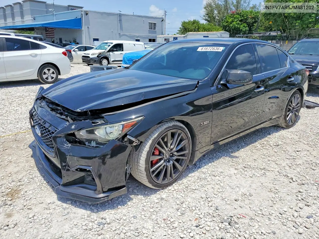 2018 Infiniti Q50 Red Sport 400 VIN: JN1FV7AR5JM481202 Lot: 61672636