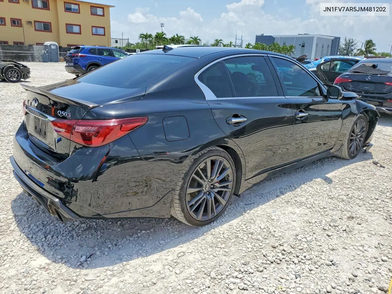 2018 Infiniti Q50 Red Sport 400 VIN: JN1FV7AR5JM481202 Lot: 61672636