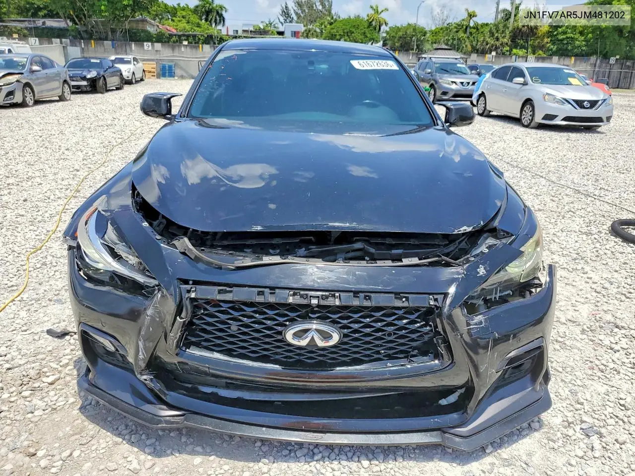2018 Infiniti Q50 Red Sport 400 VIN: JN1FV7AR5JM481202 Lot: 61672636