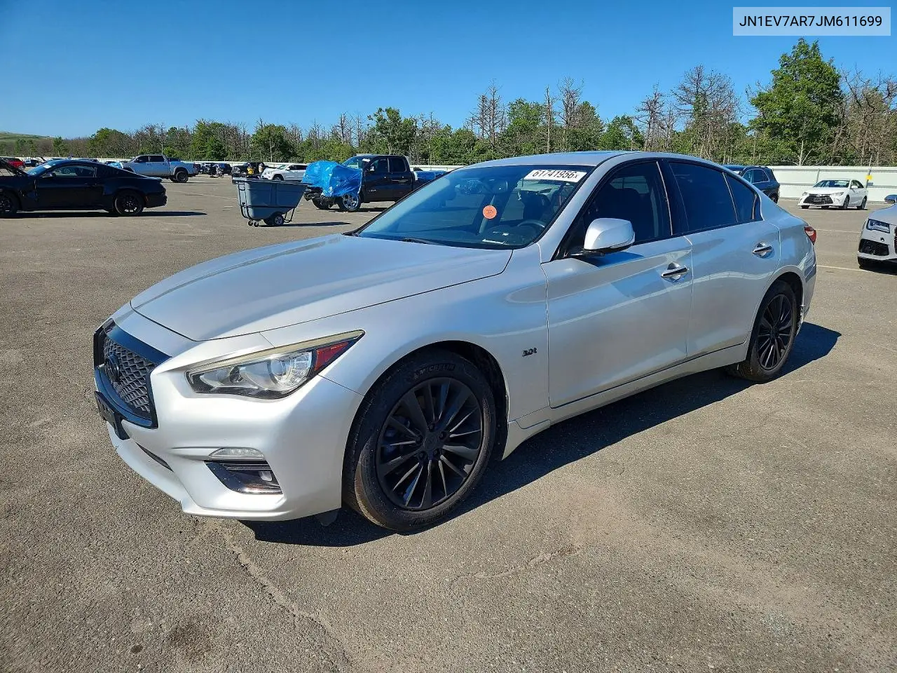 2018 Infiniti Q50 3.0T Luxe VIN: JN1EV7AR7JM611699 Lot: 61741956