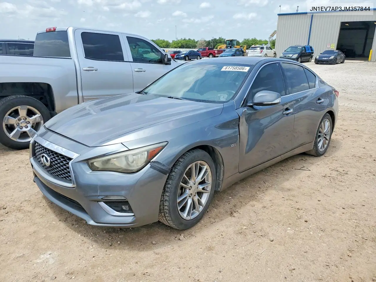 2018 Infiniti Q50 3.0T Luxe VIN: JN1EV7AP3JM357844 Lot: 61758506