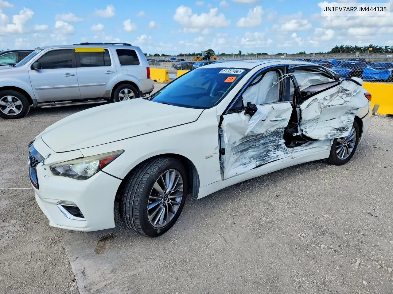 2018 Infiniti Q50 3.0T Luxe VIN: JN1EV7AR2JM444135 Lot: 61782406