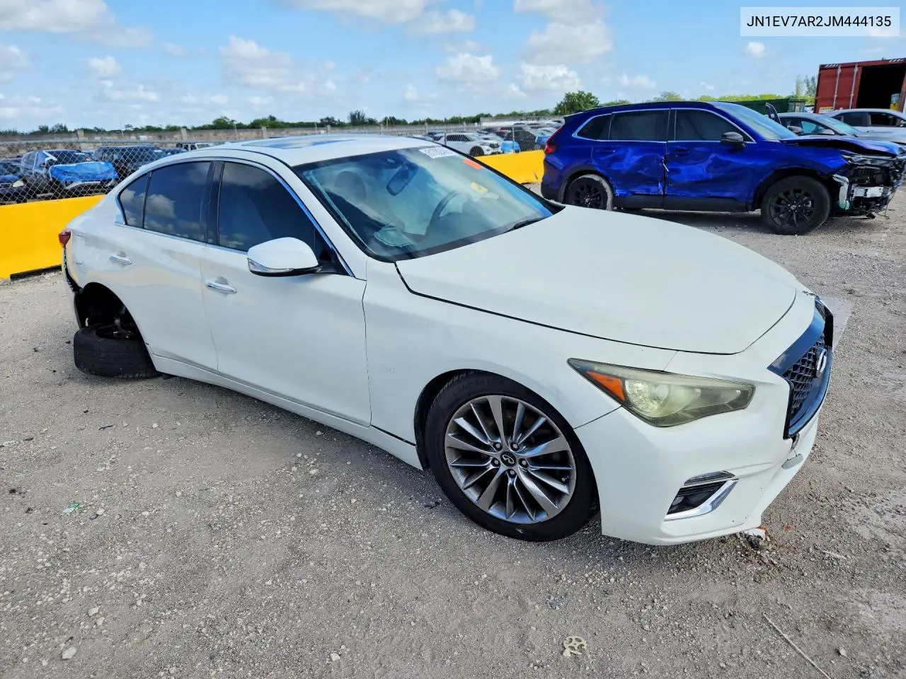 2018 Infiniti Q50 3.0T Luxe VIN: JN1EV7AR2JM444135 Lot: 61782406