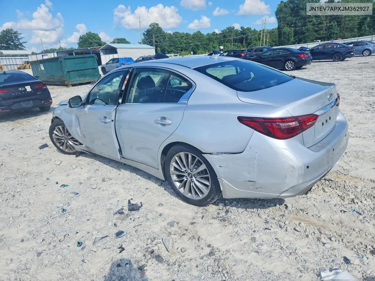 2018 Infiniti Q50 3.0T Luxe VIN: JN1EV7APXJM362927 Lot: 61799096
