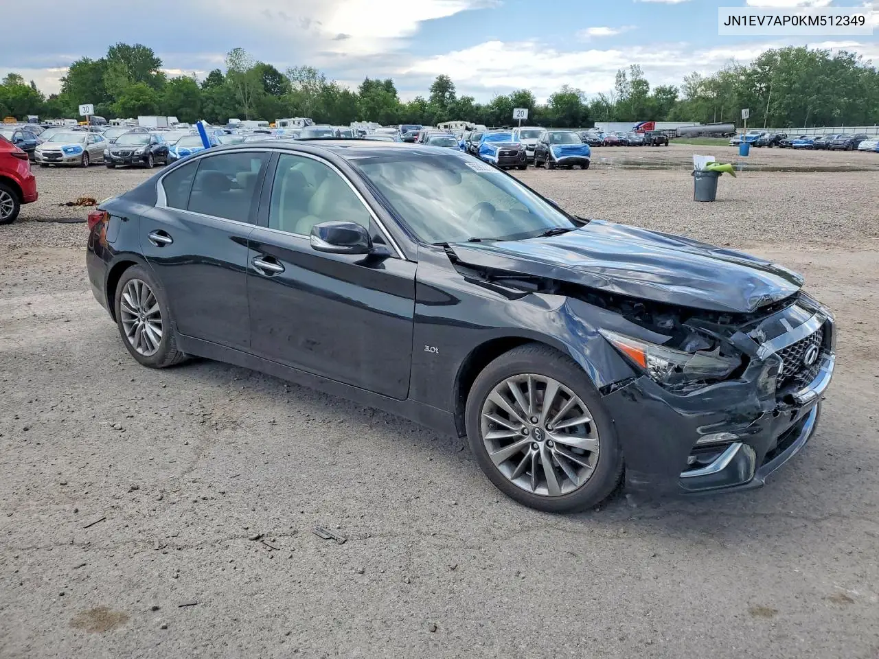 2019 Infiniti Q50 3.0T Luxe VIN: JN1EV7AP0KM512349 Lot: 56962216