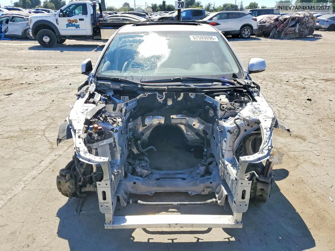 2019 Infiniti Q50 3.0T Luxe VIN: JN1EV7AP4KM512077 Lot: 57593096