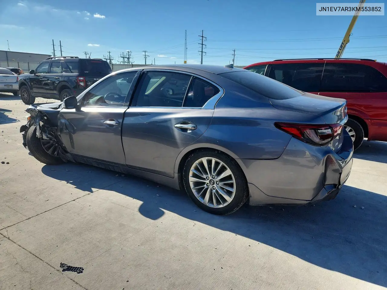2019 Infiniti Q50 3.0T Luxe VIN: JN1EV7AR3KM553852 Lot: 57830866
