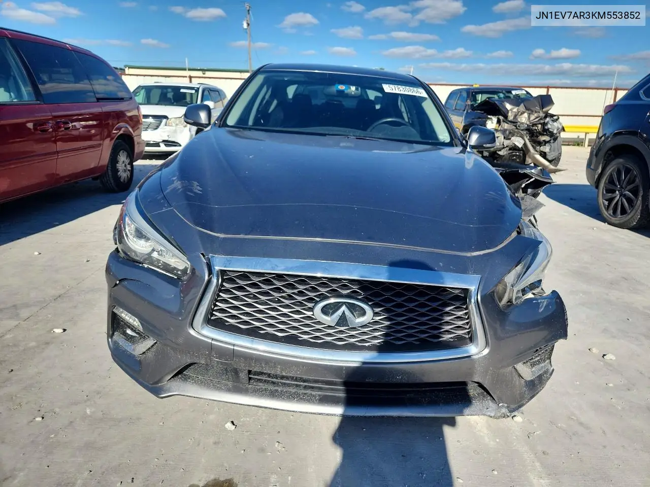 2019 Infiniti Q50 3.0T Luxe VIN: JN1EV7AR3KM553852 Lot: 57830866