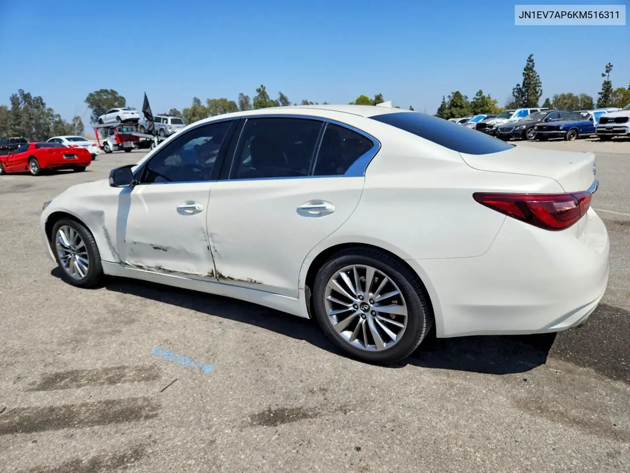 2019 Infiniti Q50 3.0T Luxe VIN: JN1EV7AP6KM516311 Lot: 58052526