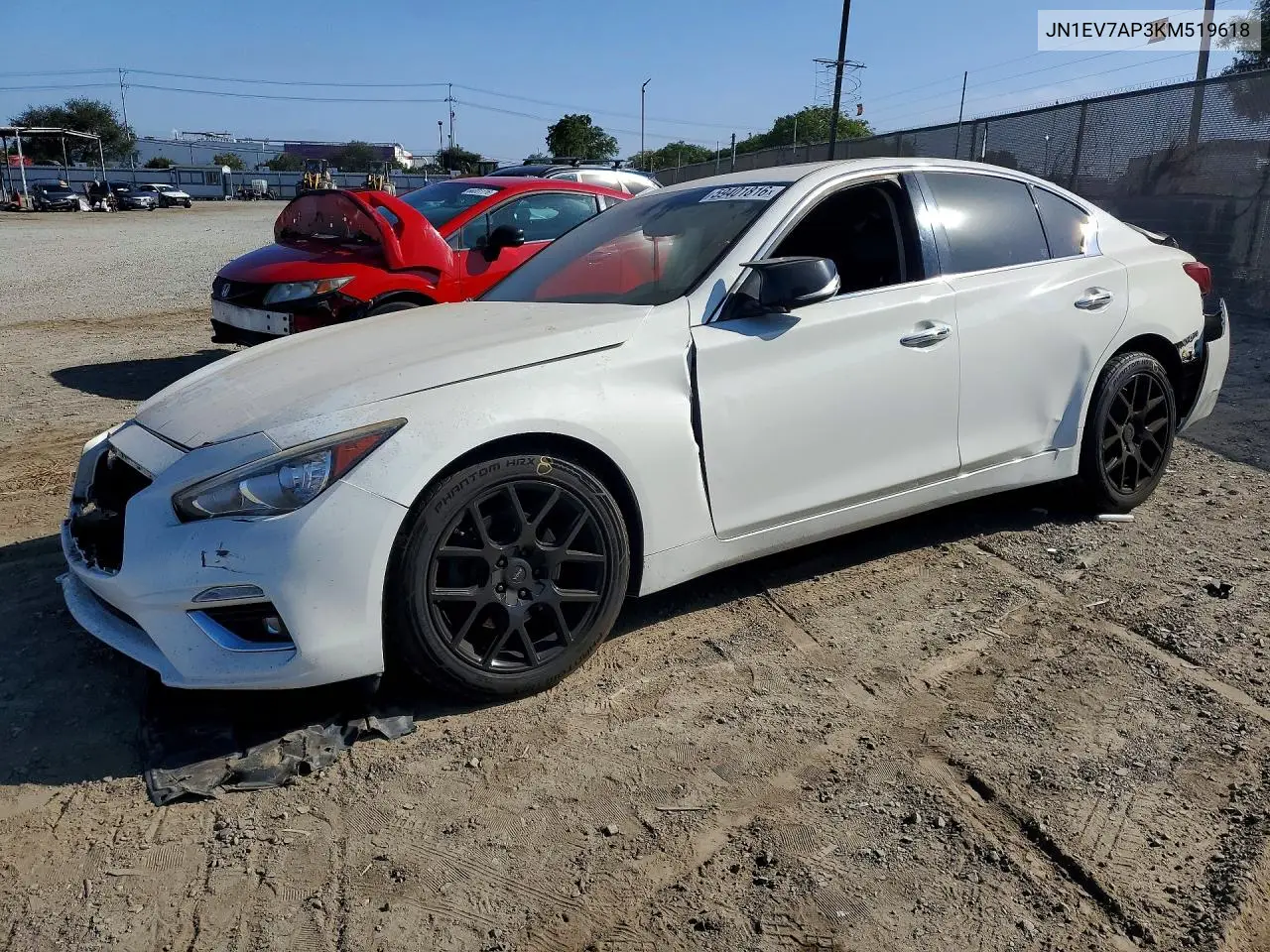 2019 Infiniti Q50 3.0T Luxe VIN: JN1EV7AP3KM519618 Lot: 59401816