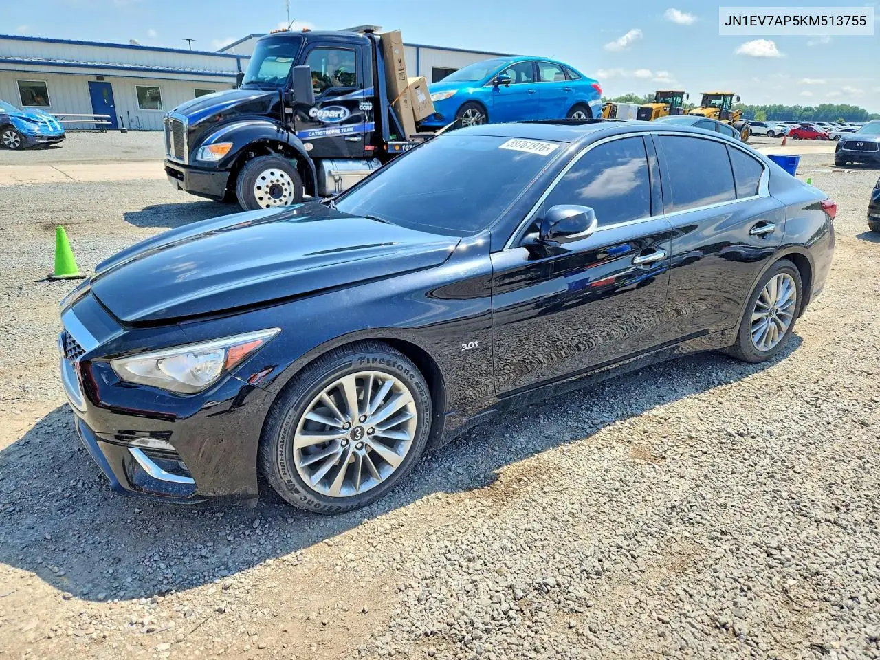 2019 Infiniti Q50 3.0T Luxe VIN: JN1EV7AP5KM513755 Lot: 59761916