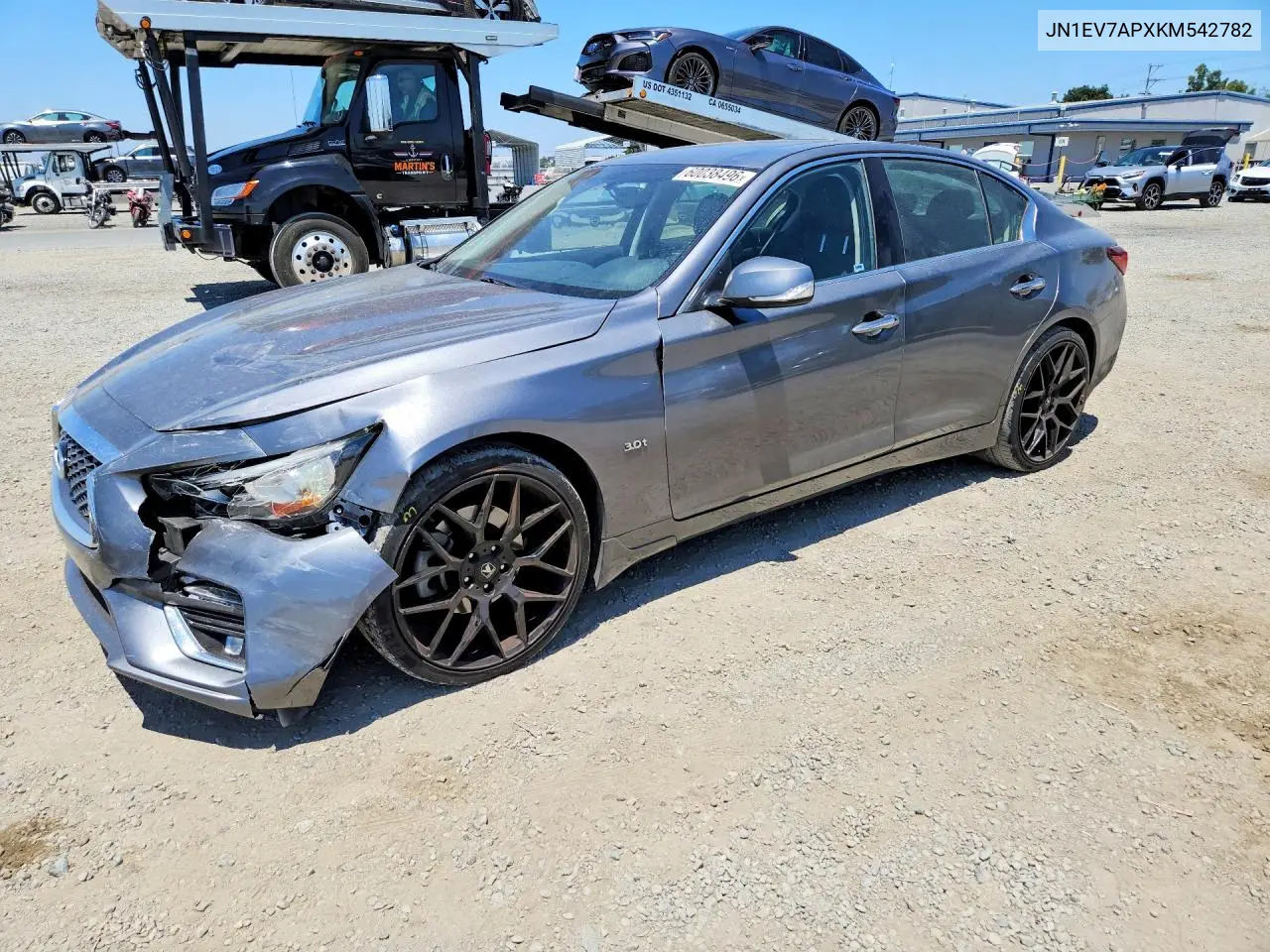 2019 Infiniti Q50 3.0T Luxe VIN: JN1EV7APXKM542782 Lot: 60038496
