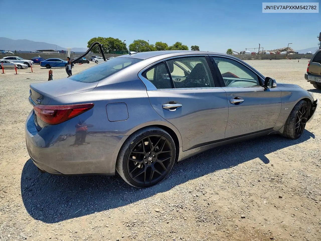 2019 Infiniti Q50 3.0T Luxe VIN: JN1EV7APXKM542782 Lot: 60038496