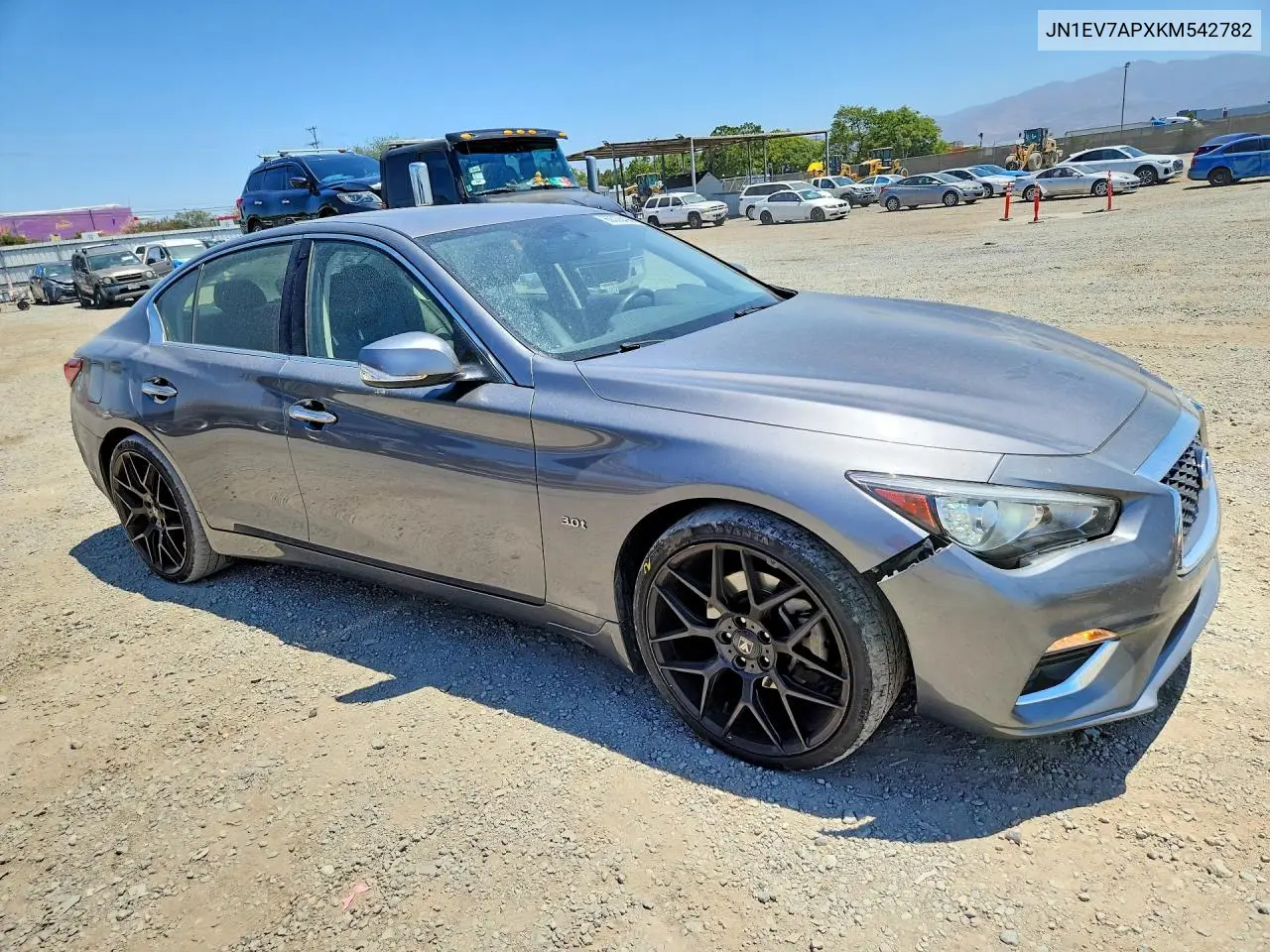 2019 Infiniti Q50 3.0T Luxe VIN: JN1EV7APXKM542782 Lot: 60038496