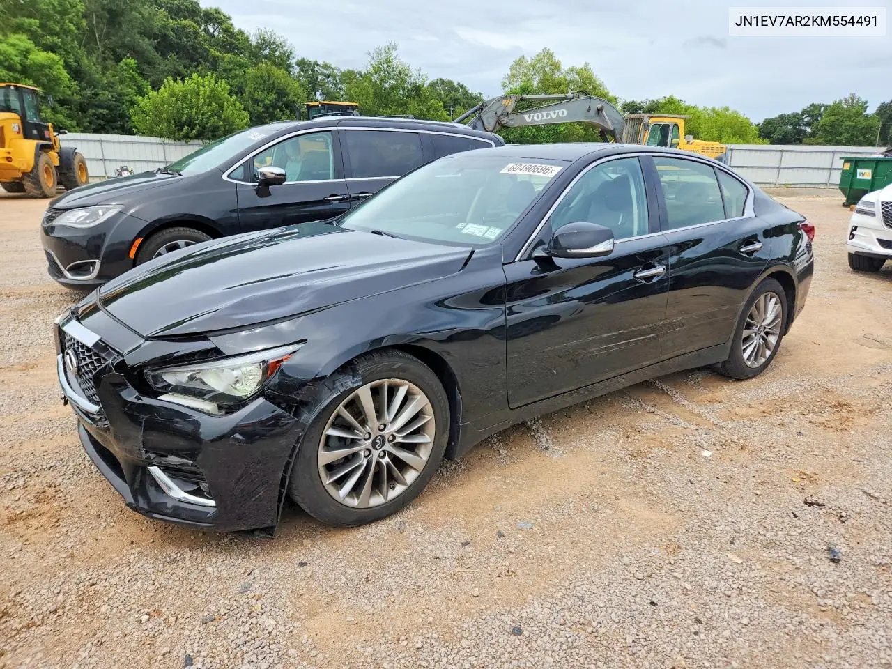 2019 Infiniti Q50 3.0T Luxe VIN: JN1EV7AR2KM554491 Lot: 60490696