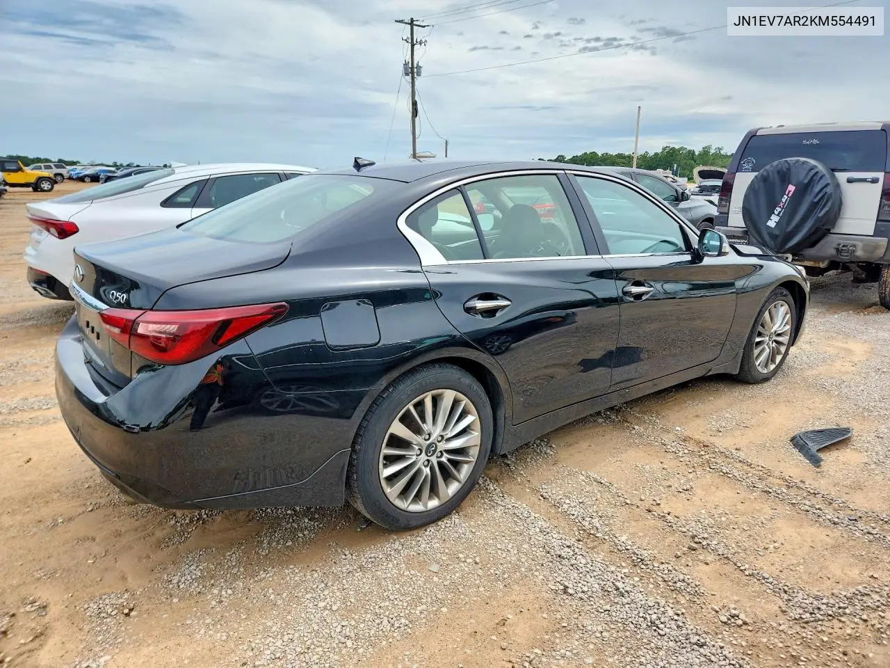 2019 Infiniti Q50 3.0T Luxe VIN: JN1EV7AR2KM554491 Lot: 60490696