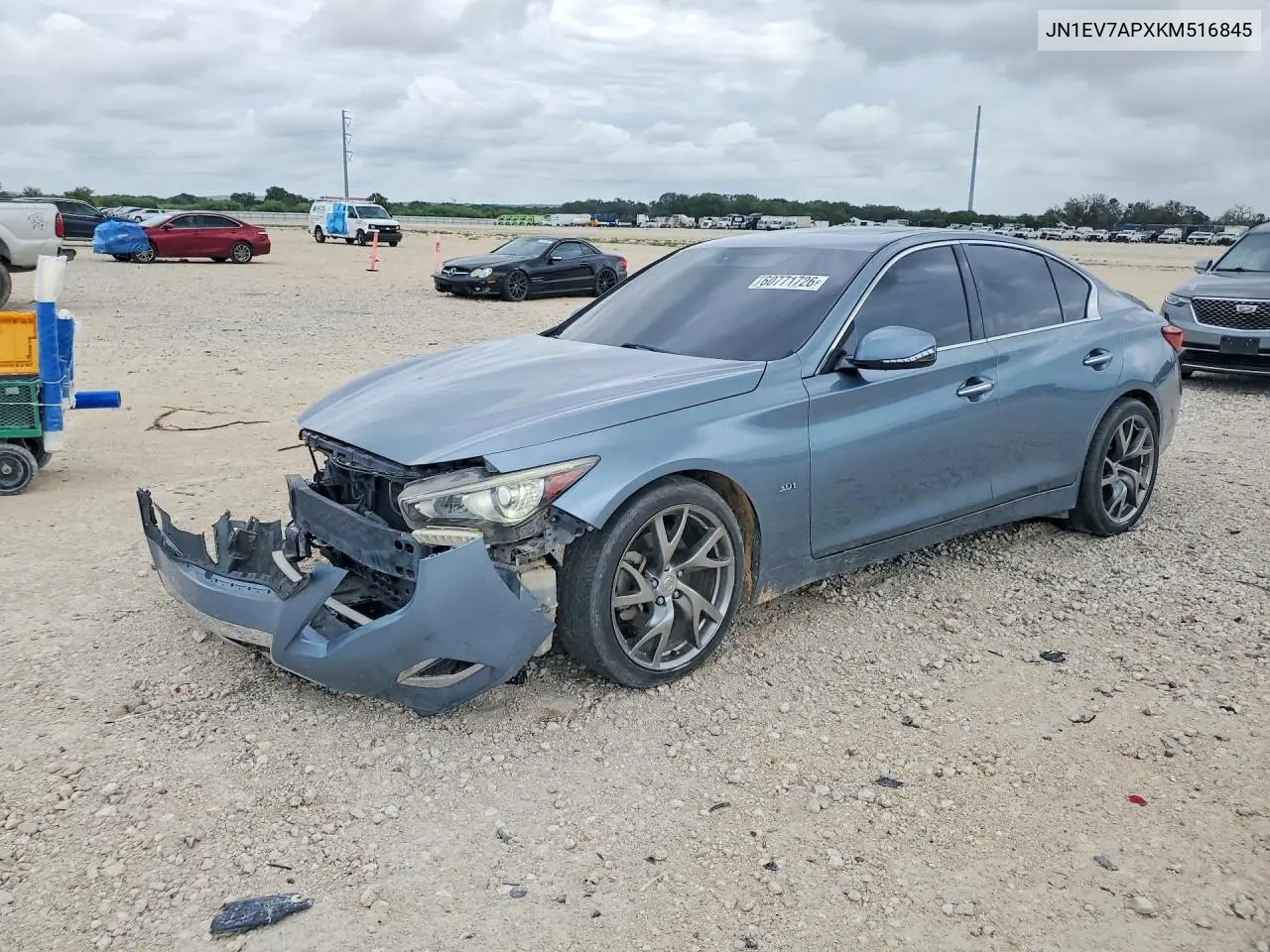 2019 Infiniti Q50 3.0T Luxe VIN: JN1EV7APXKM516845 Lot: 60771726