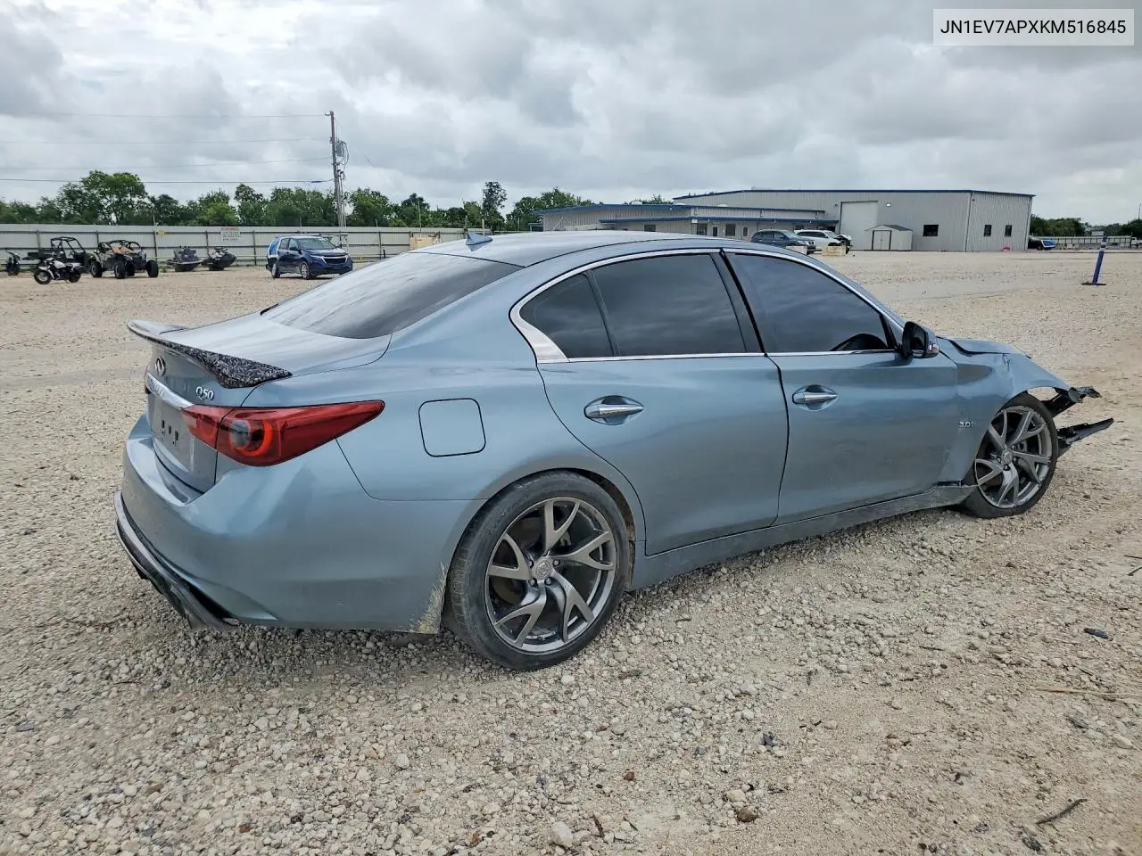 2019 Infiniti Q50 3.0T Luxe VIN: JN1EV7APXKM516845 Lot: 60771726