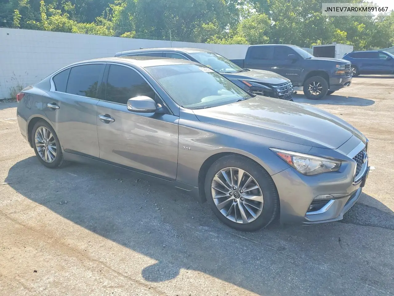 2019 Infiniti Q50 3.0T Luxe VIN: JN1EV7AR0KM591667 Lot: 60909046
