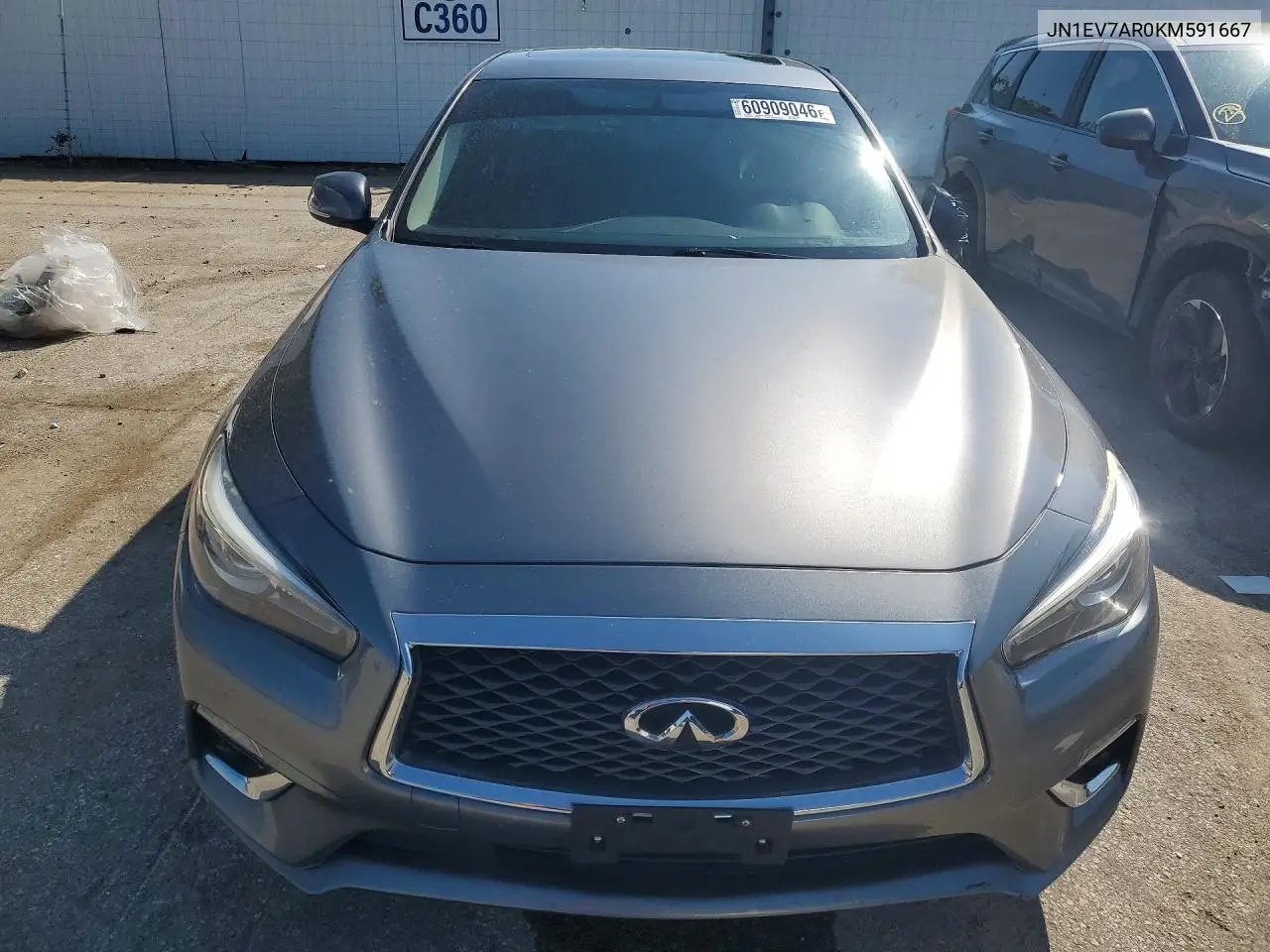 2019 Infiniti Q50 3.0T Luxe VIN: JN1EV7AR0KM591667 Lot: 60909046