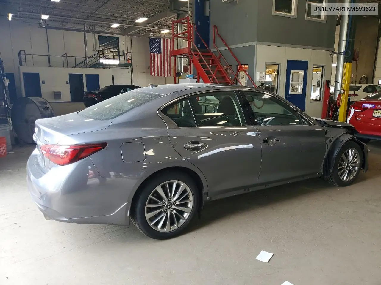 2019 Infiniti Q50 3.0T Luxe VIN: JN1EV7AR1KM593623 Lot: 61154246