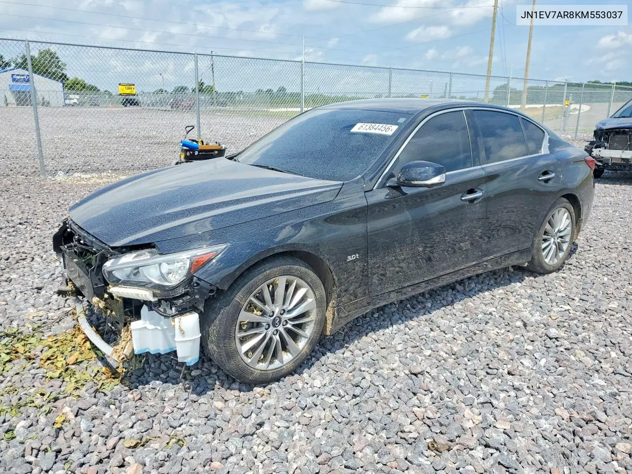 2019 Infiniti Q50 3.0T Luxe VIN: JN1EV7AR8KM553037 Lot: 61384456