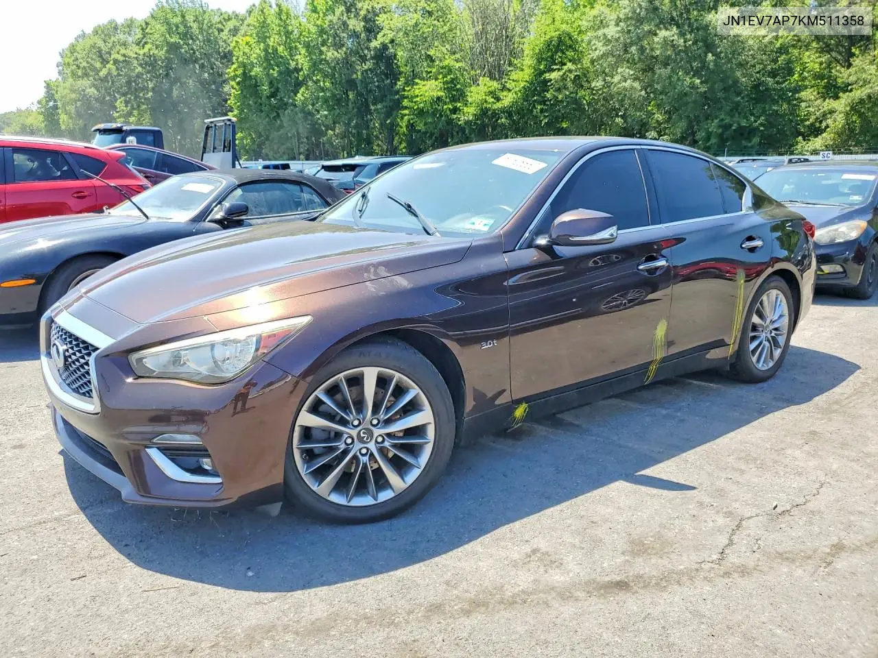 2019 Infiniti Q50 3.0T Luxe VIN: JN1EV7AP7KM511358 Lot: 61525556
