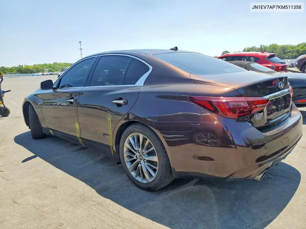 2019 Infiniti Q50 3.0T Luxe VIN: JN1EV7AP7KM511358 Lot: 61525556