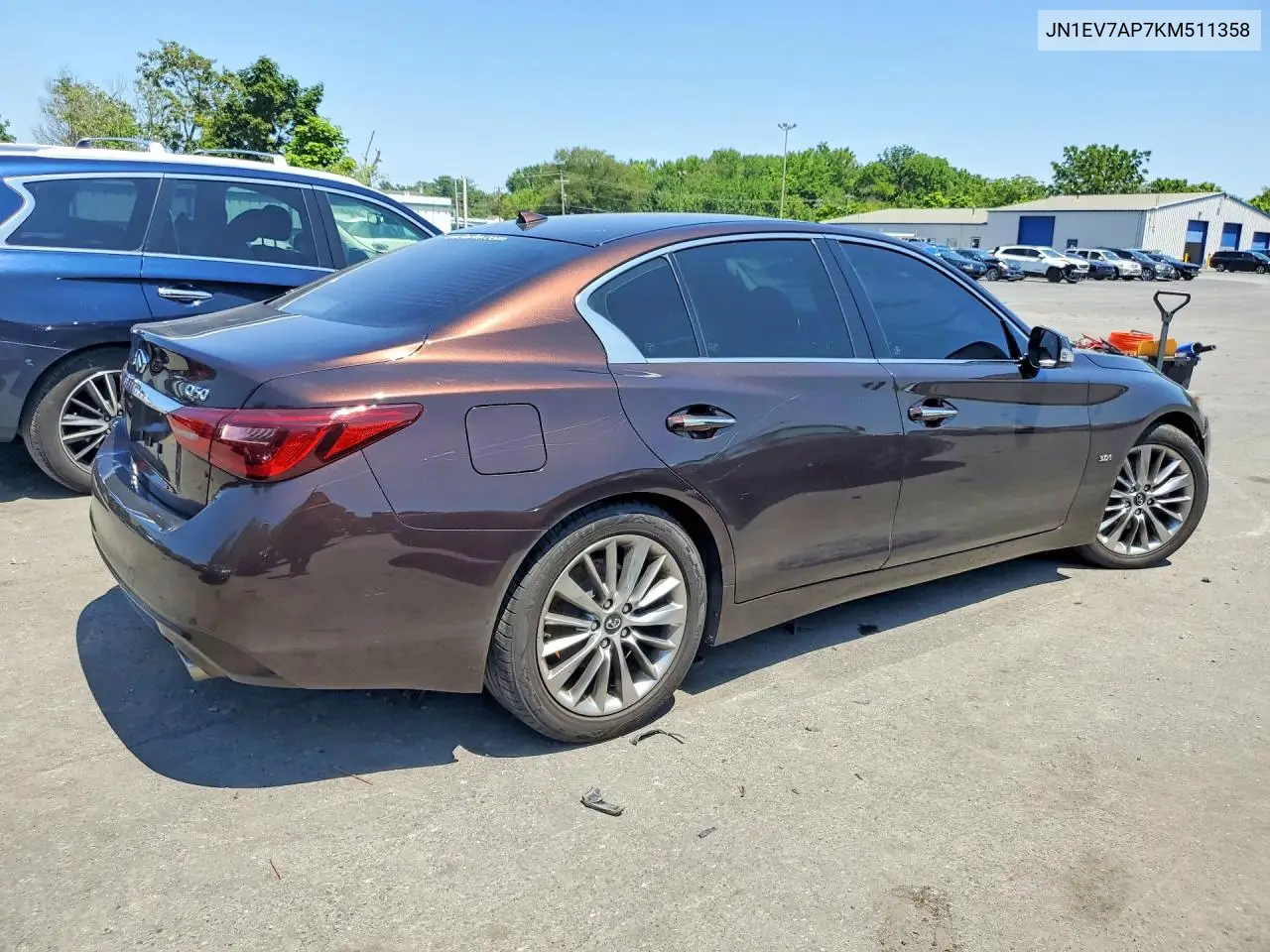 2019 Infiniti Q50 3.0T Luxe VIN: JN1EV7AP7KM511358 Lot: 61525556