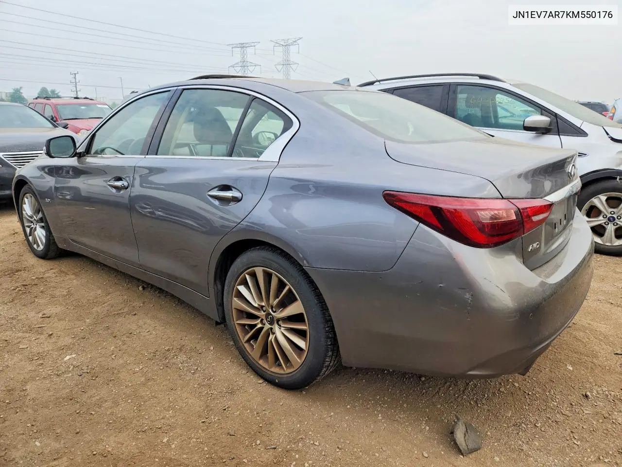 2019 Infiniti Q50 3.0T Luxe VIN: JN1EV7AR7KM550176 Lot: 61623096