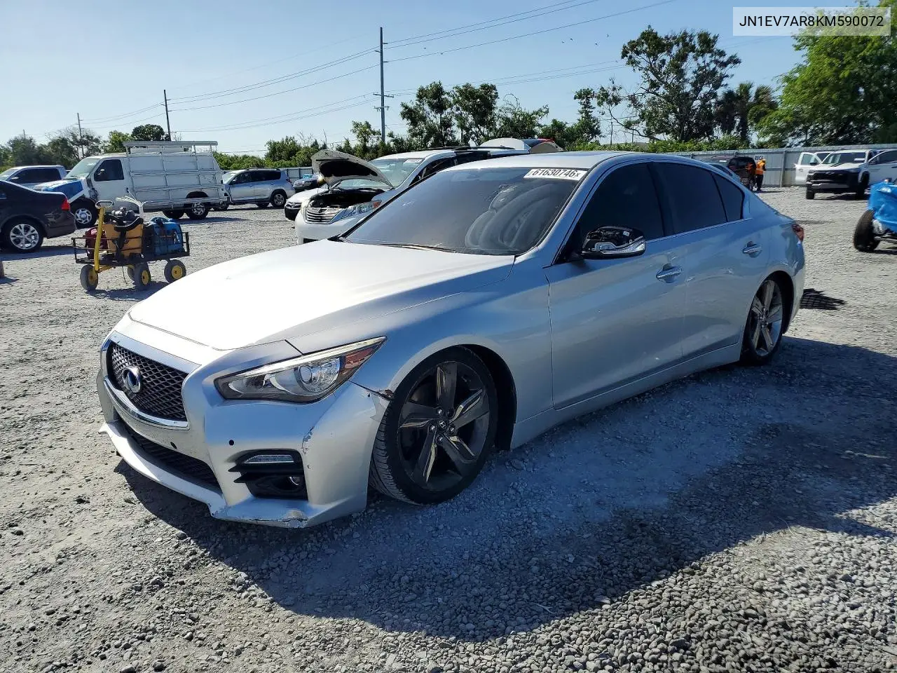 2019 Infiniti Q50 3.0T Luxe VIN: JN1EV7AR8KM590072 Lot: 61630746